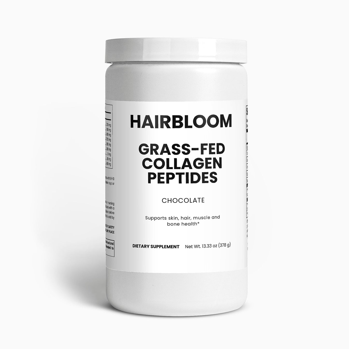 HairBloom Grass-Fed Collagen Peptides Powder (Chocolate)