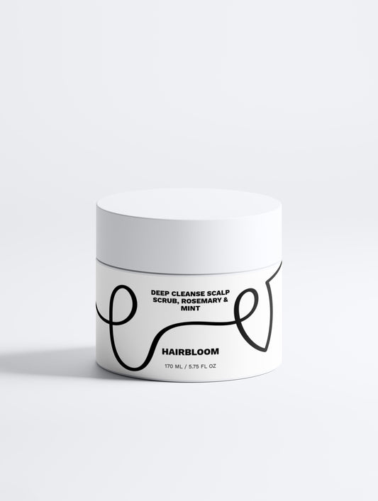 HairBloom Deep Cleanse Scalp Scrub, Rosemary & Mint