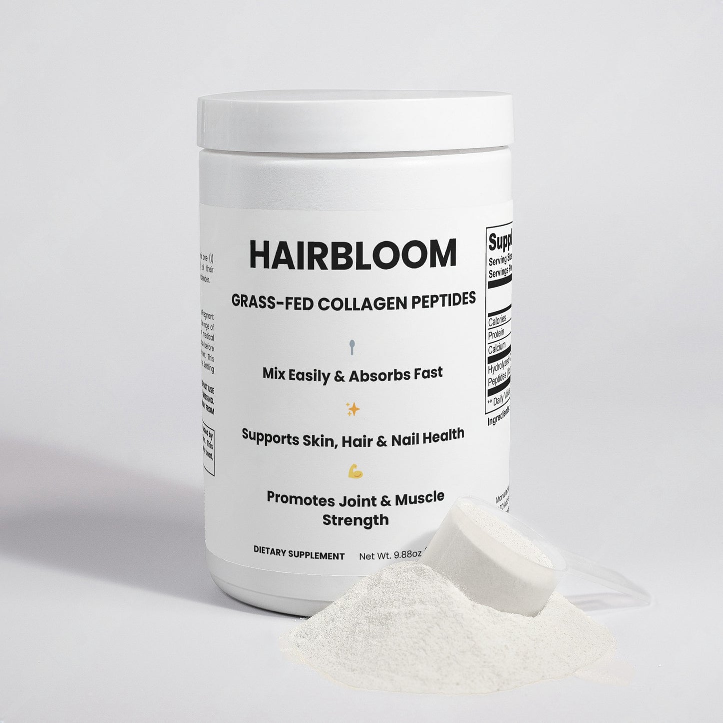 HairBloom Grass-Fed Hydrolyzed Collagen Peptides