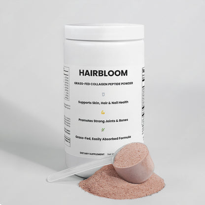 HairBloom Grass-Fed Collagen Peptides Powder (Chocolate)
