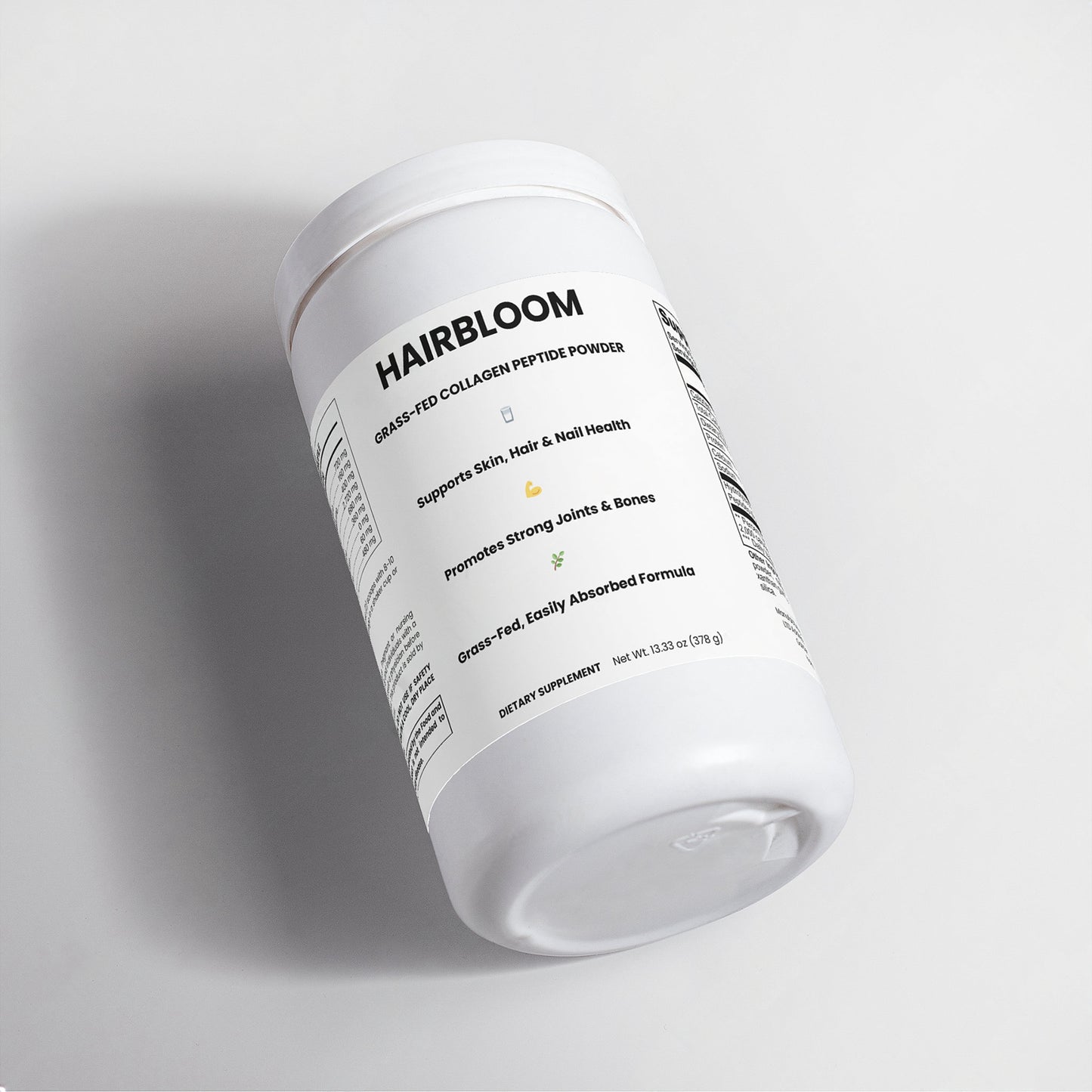 HairBloom Grass-Fed Collagen Peptides Powder (Chocolate)