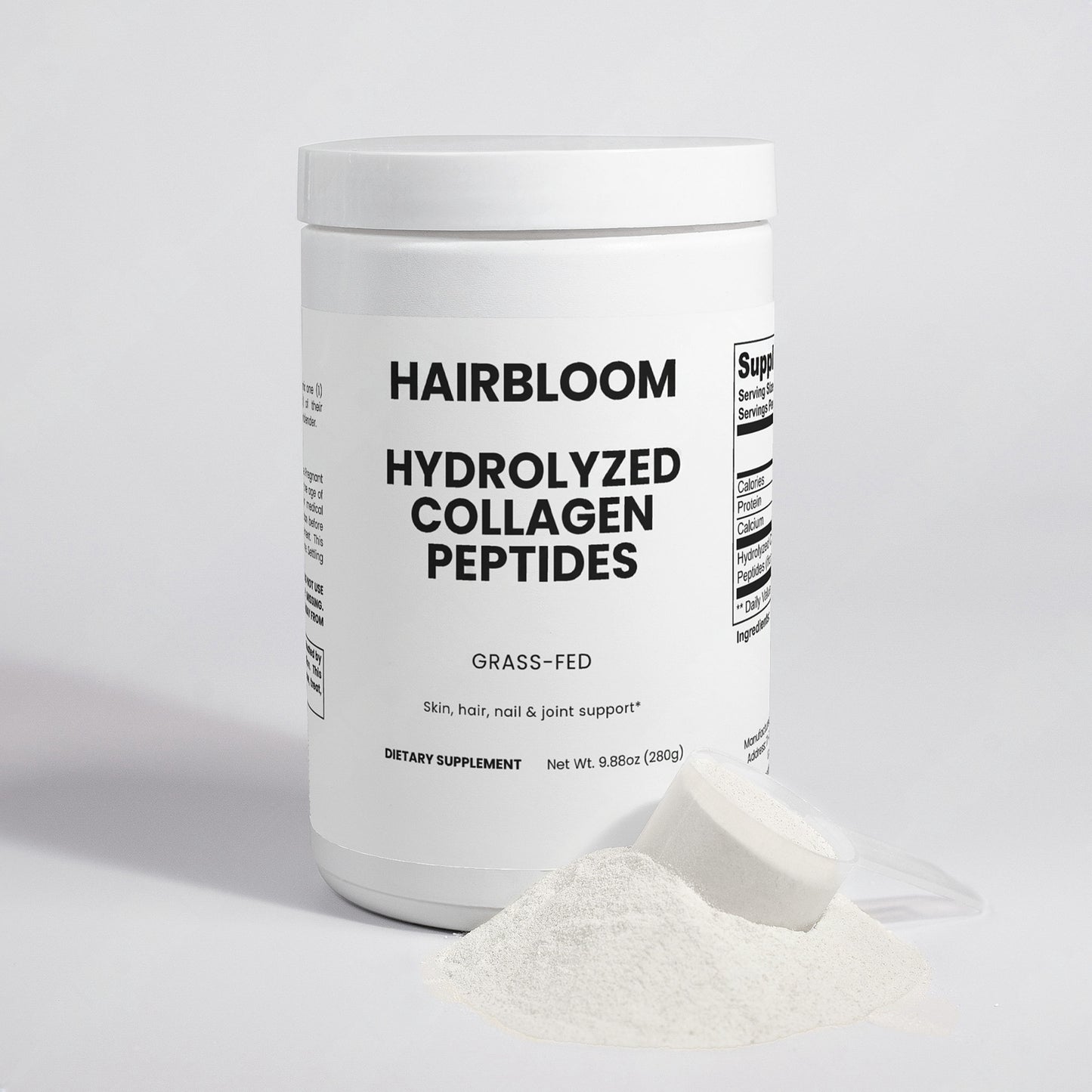 HairBloom Grass-Fed Hydrolyzed Collagen Peptides